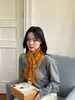 Elegante y suave bufanda 100% lana para mujer, estilo coreano, nuevo color liso, cálido calentador de cuello tejido para invierno, adecuado para estudiantes