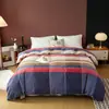 Capa de Edredom de Algodão Puro Escovado, Estilo Moderno Simples, Capa de Colcha Espessa para Quarto de Solteiro/Casal, Capa de Edredom de Algodão Puro Peça Única Atacado