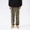 Pantalones largos de pierna ancha y holgados, estilo hip hop callejero, estilo retro, con estampado de camuflaje americano