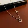 Colar de Joias Gota d'Água para Mulheres Corrente de Clavícula em Aço Titânio Design Simples de Nicho Geométrico Tendência Novo Modelo 2026