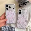 Capa Fofa de Desenho Animado Rosa Melody Maçã para Celular 17Promax Adequada para 16Pro Capa Quadrada Macia 15Promax