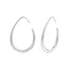 Aretes Ovalados, Accesorios de Oreja de Mujer Modernos y Elegantes, Aretes Sencillos Estilo Retro de Hong Kong, Aretes Exagerados Grandes Únicos Europeos y Americanos para el Verano