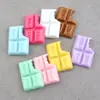 Accesorios de resina: chocolate mordible, decoraciones de chocolate cuadradas simuladas, pegatinas para funda de teléfono de pegamento de crema DIY