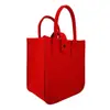 Bolsa de fieltro portátil Bolsa de almacenamiento linda de dibujos animados Gran capacidad Bolsa de almacenamiento para compras Personalizada con logo adicional Bolsa de regalo de fieltro