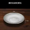 Comercio exterior suministro estilo retro plato de acero inoxidable plato rayado japonés platos para snacks postre vajilla plato poco profundo