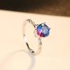 Anillo de Turmalina PAG & MAG Joyería de Plata s925 Gema Sintética Arcoíris Moda Europea y Americana Joyería Nicho de Alta Gama