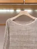 Shenzhen Nanyou Ropa Fina para Mujer Otoño Nueva Llegada Estilo Suave Moderno Versátil Top de Punto Calado de un Hombro Top para Mujer