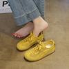 Zapatillas de Entrenamiento Agande Amarillas para Mujer, Nuevo Estilo Popular Verano 2025, Malla Transpirable Versátil Suela Fina Zapatillas Deportivas Casuales
