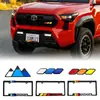 Adecuado para Modificaciones Todoterreno Toyota, Juego de Marco para Matrícula con Emblema Tricolor TRD, Accesorios Exteriores para Automóviles, Al Por Mayor en Stock