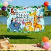 Telón de Fondo Simple Estilo Bosque para Fiesta de Celebración de los 100 Días de Niños Decoración Tapiz Tela Colgante Fondo