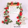 Enredadera de rosas de simulación ratán decorativo enredadera de flores de plástico enroscable interior flor artificial 10 especiales al por mayor