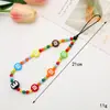 Cadena para teléfono de perlas estilo Chanel Colgante de flor pequeña Cordón para teléfono Funda para teléfono Accesorio con cuentas Cadena anticaídas para mujer