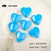 Cuentas de Acrílico de Agujero Grande en Forma de Corazón de Colores Sólidos Sueltas para Colgantes Hechos a Mano DIY, Pulseras, Cadenas para Teléfono, Materiales para Cuentas