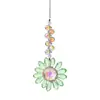 Campanilla de Viento para Patio Colgante de Cristal Bolas Cuentas Chapado Color AB Multicolor Flor Tejida a Mano Cuentas Suministro DIY Atrapasol Girasol