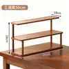 Estante de Almacenamiento Multifuncional de Doble Capa para el Hogar Soporte para Tazas de Escritorio Soporte de Bambú de Múltiples Capas para Tazas Soporte para Tazas de Juego de Té Estante de Almacenamiento