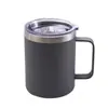 Taza Transfronteriza de 12 oz con Asa, Vaso Aislado de Acero Inoxidable 304 con Tapa, Taza de Café para Oficina, Taza de Cerveza, Personalizable