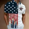 Camisa Polo 3D con Cremallera para Hombre Nueva de Aliexpress con Cuello Camisero Estampado, Jersey de Manga Corta para Ropa Casual