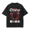 Camiseta Masculina de Algodão Puro Pesado Manga Curta Estilo Retro Americano, Casual de Verão Solta Tendência Oversize Lavada Vintage