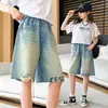 A1222 Pantalones de Verano 2024 para Niñas Bordados con Letras Yang Temprano Moda Ligeros Super Cómodos Modernos Geniales