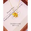 Collar de Latón Chapado en Oro CNC Fragmento de Hielo Brillante, Mismo Estilo que Tienda de Oro, Cadena Gargantilla Moneda Carrusel de Lujo Ligero