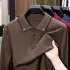 Suéter tejido SY2602 para hombre de alta calidad, popular, con cuello polo y patrón clásico, en stock