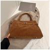 Bolso Tote Nuevo de Invierno con Decoración de Cinturón 2026 Color Sólido Bolso de Mano Bolsos para el Trabajo, Viajes Diarios, Uso Casual, Bolso de Mujer en Color Café