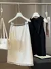 Saia de Bolinhas Inspirada em Design para Mulheres, Nova Saia de Renda com Patchwork Linha A Justa ao Corpo Verão 2026, Saia de Comprimento Médio Fashion e Elegante