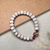 Gaomi Shun Bai Xing Yue Semilla de Bodhi Aquamaro Imitación Cinabrio Rojo Cuentas de Porcelana Wen Play Pulsera de Cuentas de Buda Joyería al por Mayor