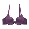 Ropa Interior Sexy Invisible Sin Espalda Profundo en V Push-Up Anti-Caída Forma de U Espalda Hermosa Sujetador para Vestido de Novia Sujetador sin Costuras de Tirante