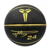 Bolas de Basquete Personalizadas Kobe Bryant Tamanho Padrão 7 e 5, Feitas de PU, Absorventes de Umidade e Resistentes ao Desgaste, Adequadas para Treinamento e Competição de Adultos e Crianças, Bolas de Basquete de Couro Genuíno