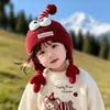 Gorro Infantil Otoño Invierno Niños Niñas Bebé Cálido Cortavientos Estrella Ojos Grandes Engrosado Lana Infantil Protección Orejas Gorro