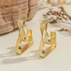 Brincos de nicho de design transfronteiriço europeu e americano, brincos personalizados, geométricos minimalistas, quadrados vazados, brincos versáteis em estoque
