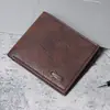 Billetera para Hombre Negocios Casual Billetera Corta de Cuero Popular Transfronteriza Venta al por Mayor Bolso Casual Corto de Cuero Venta al por Mayor