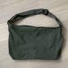 Bolsa de Lona Lavada Cor Sólida Novo Estilo Elegante Estilo Coreano Moda Versátil Grande Capacidade Feminina com Zíper Bolsa Transversal