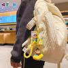 Llavero Genuino Crayon Serie Pequeña Nueva Dimensión Dinámica Lindo Estudiante Mochila Escolar Muñeca Tridimensional Llavero Colgante