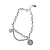 Pulsera Coreana Dongdaemun Moda Retro Multi-Sonrisa Plata Tailandesa para Mujer Diseño Simple Sentido Lujo Ligero Trendy Pulsera Sonrisa
