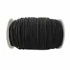 Cordón Elástico Redondo de Alta Elasticidad Venta al por Mayor de Puntos Cordón Elástico de Algodón Hilado con Núcleo de Látex Negro para Ropa