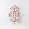 Enterizo de Invierno para Bebé, Mono Acolchado Forrado de Polar para Bebé, Ropa para Gatear para Salir, Adecuado para Recién Nacidos