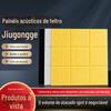 Quadro de Feltro Acústico Absorvente de Som de Grade Nove Quadrados Transfronteiriço Jardim de Infância Interior Placa de Isolamento Acústico Quadro de Feltro Colorido Adesivo de Parede de Feltro Quadro de Exibição