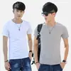 Camiseta de manga corta lisa de verano para tallas grandes, camiseta básica, chaqueta casual para personas con sobrepeso, extra grande, casual, al por mayor