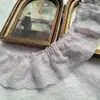 Encaje plisado de algodón puro bordado exquisito de 7 cm de ancho para escote DIY, ropa infantil, bolsos, cortinas, dobladillo de falda, accesorios textiles para el hogar