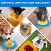 Alfombrilla de Silicona Naranja para Lamer Perros con 48 Ventosas, Pad de Premios Alimentador Lento de Doble Textura para Alivio de la Ansiedad, Alfombrilla para Lamer Mascotas para Perros y Gatos
