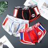 Ropa interior de algodón puro para hombre estilo deportivo talla grande personalizada pantalones de talle medio transpirables holgados color puro nuevo estilo bóxers de algodón
