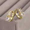 Estilo Incrível Zircônia Super Brilhante Duplo Diamante Ear Cuffs Feminino 2026 Novo Estilo Brincos Simples Exquisitos Pequenos Delicados Temperamento Versátil Joia de Orelha