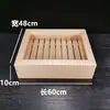 Caja de Madera para Sashimi Estilo Japonés, Caja de Exhibición para Yakitori, Sushi de Erizo de Mar, Plato de Carne, Plato de Pescado con Tapa, Contenedores y Utensilios para Alimentos
