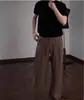 Pantalones Casuales de Lino de Alta Gama Estilo Old Money para Hombre, Pantalones de Verano Americanos de Corte Relajado y Perezoso, Pantalones de Pierna Ancha, Sueltos y con Caída