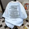 Camiseta de Manga Corta con Estampado de Letras, Patchwork de Tres Rayas Retro de Moda para Hombres y Mujeres, Nuevo Estilo de Verano, Top Holgado para Parejas, Ins