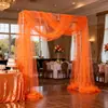 Cortina de Tule Transparente de Peça Única para Arcos de Casamento e Festival, Decoração de Salão, Decoração de Fundo para Festa de Aniversário