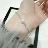 Pulsera de Tobillo de Plata de Ley 990 Perla Rota de Plata Nuevo Ingreso 2025 Lujo Nicho Plata Rota para el Cumpleaños de la Novia