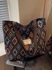 Bolso Cubo de Lona de Gran Capacidad para Mujer 2026 Bolso de Hombro Cruzado Versátil Retro para Mujer Bolso para Viajes de Celebridad de Internet para Mujer